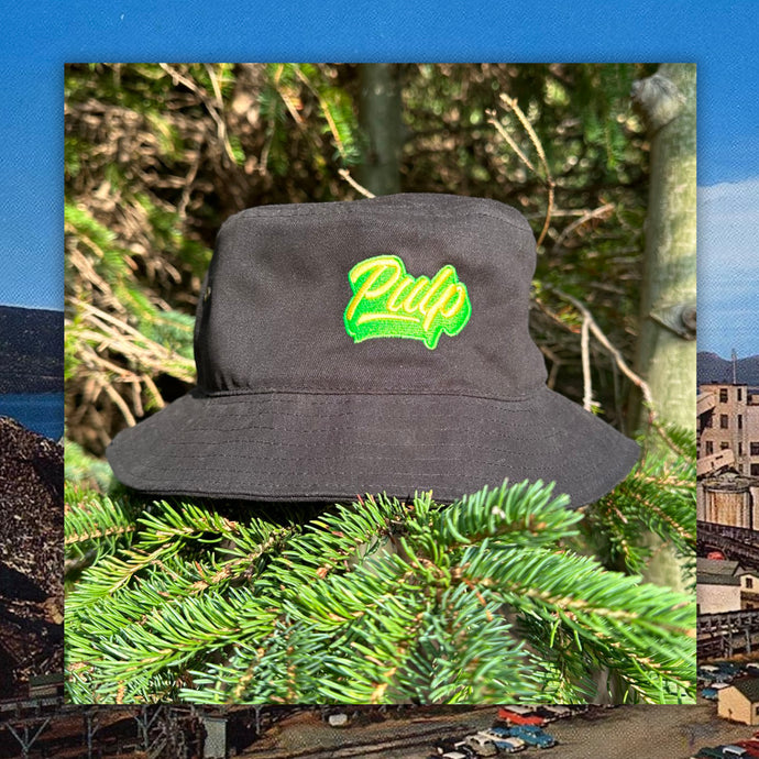 The Camp Pulp Bucket Hat - Black / Green / Yellow