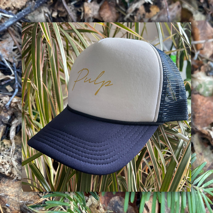 PULP - Script Logo Trucker - Yellow / Blue
