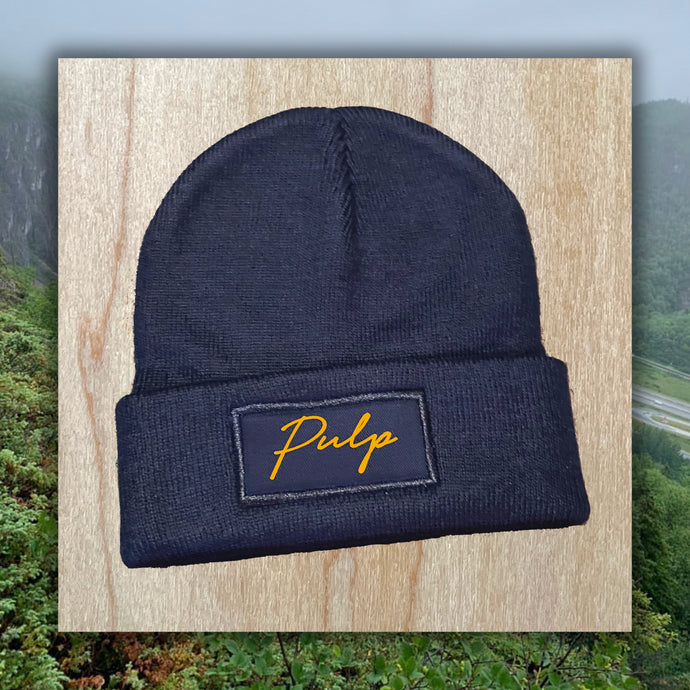 Pulp - The Embroidered Patch Beanie - Navy / Yellow