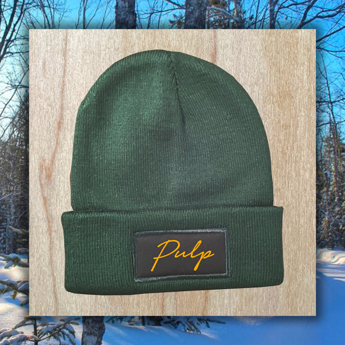 Pulp - The Embroidered Patch Beanie - Forest Green / Yellow