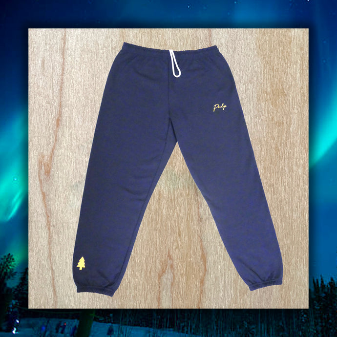 Pulp - The Embroidered Sweat Pant - Navy / Yellow