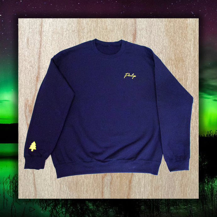 Pulp - The Embroidered Crewneck - Navy / Yellow